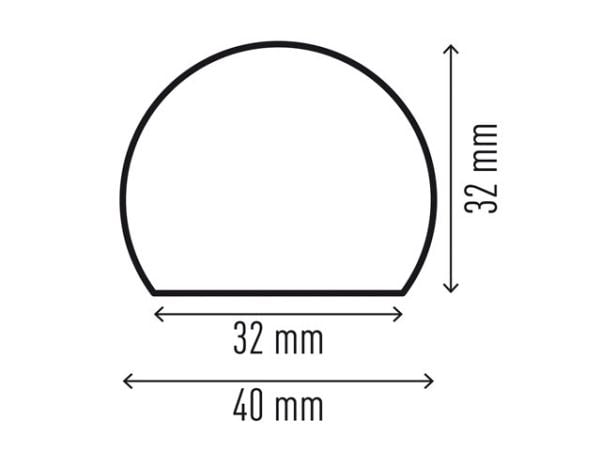 Durable S32R, Plast, Svart, Gult, Avrundet, 1000 mm, China