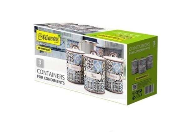 Sett med beholdere 3 deler Maestro MR-20005-03CS