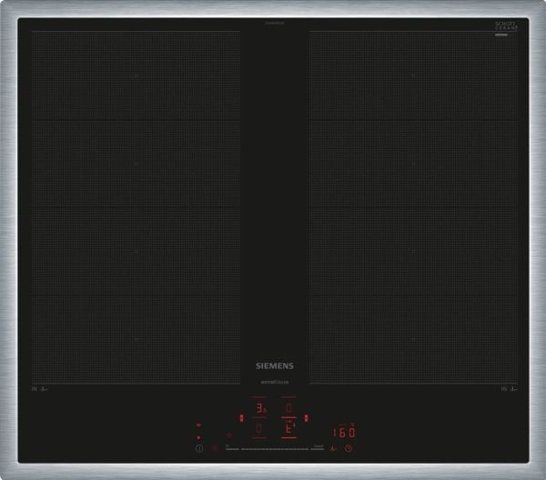 Siemens iQ700 EX645HXC1E, Sort, Innebygget, 60 cm, Sonebasert induksjon, Glass-keramikk, 4 zone(s)