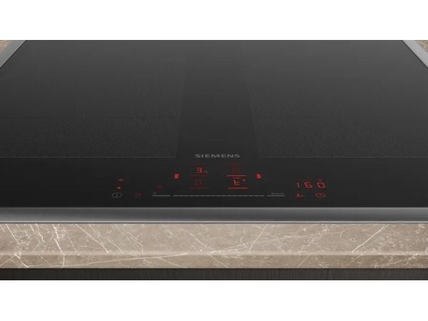 Siemens iQ700 EX645HXC1E, Sort, Innebygget, 60 cm, Sonebasert induksjon, Glass-keramikk, 4 zone(s)