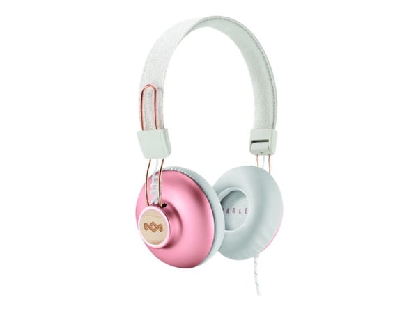 House of Marley Positive Vibration - 2.0 - hodetelefoner med mikrofon - on-ear - kablet - 3,5 mm jakk - kobber