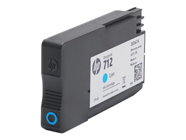 HP 712 - 3-pack - 29 ml - cyan - original - DesignJet - blekkpatron - for DesignJet Studio, T210, T230, T250, T630, T650