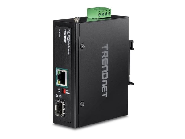 TRENDnet TI-PF11SFP - Valokuitumuuntaja - GigE - 10Base-T, 100Base-TX, 1000Base-T - RJ-45 / SFP (mini-GBIC) - 40 km:n etäisyys