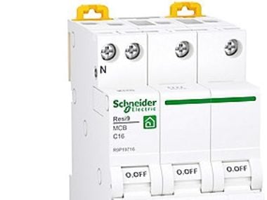 SCHNEIDER ELECTRIC Resi9 XP MCB/automatsikring 3PN C-karakteristik 16A 6kA 54mm