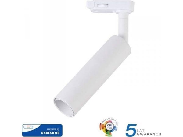V-TAC 20W LED V-TAC Track Light SAMSUNG CHIP CRI90+ Vit VT-420 3000K 1600lm 5 års garanti