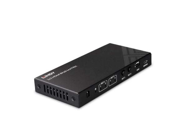 Lindy 38313, AV-matrisevelger, 7680 x 4320 piksler, 40 Gbit/s, LPCM, Svart, Metall