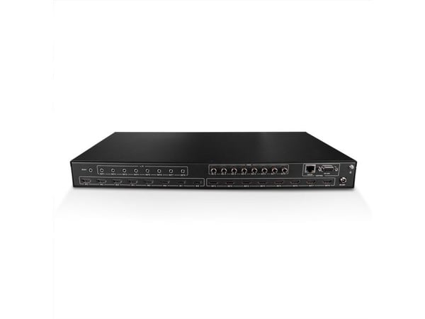 Lindy 38334, AV-matrisevelger, 3840 x 2160 piksler, 18 Gbit/s, DTS, LPCM, Svart, Metall