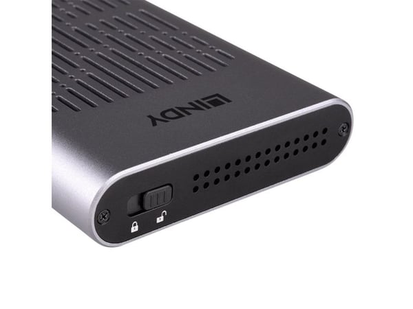 Lindy 43382, SSD-kabinett, M.2, M.2, PCI Express 3.0, USB-tilkobling, Sølv