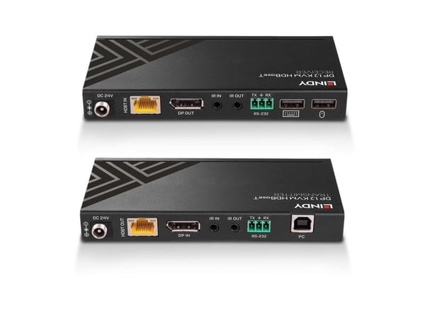 Lindy 39385, Sender og Mottaker, Koblet med ledninger (ikke trådløs), 150 m, Cat6, 3840 x 2160 piksler, 60 Hz