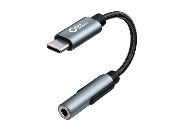 Microconnect MC-AUDIO-USBC, 0,13 m, Uros, Naaras, Suora, Suora, Hopea