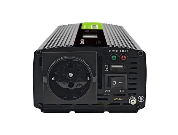 Green Cell PowerInverter LCD spenningsomformer 12 V 500W/1000W Bilomformer med display - ren sinus