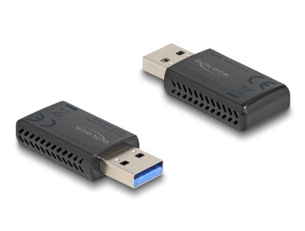 DeLOCK 12772, Trådløs, USB, WLAN, Wi-Fi 6 (802.11ax), 1775 Mbit/s, Sort
