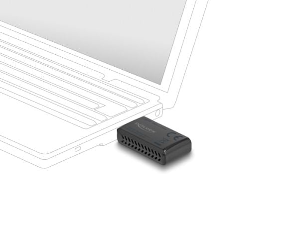 DeLOCK 12772, Trådløs, USB, WLAN, Wi-Fi 6 (802.11ax), 1775 Mbit/s, Sort