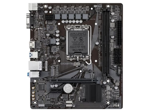 Gigabyte H610M H V2 - 1.0 - hovedkort - micro ATX - LGA1700-sokkel - H610 Chipset - USB 3.2 Gen 1 - Gigabit LAN - innbygd grafikk (CPU kreves) - HD...