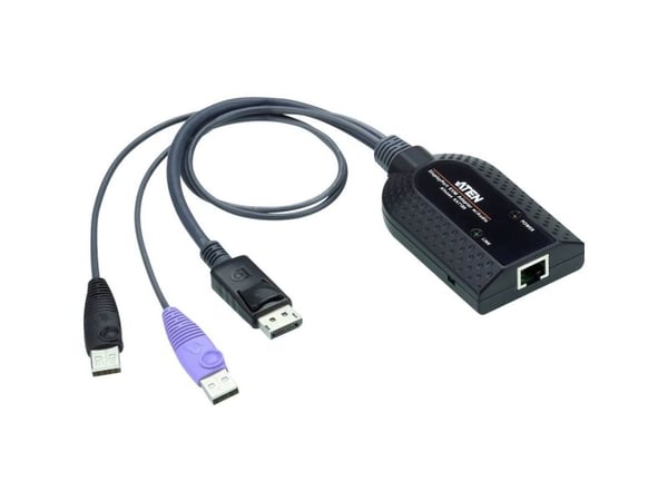 ATEN KA7189-AX - Tastatur / video / musadapter (KVM) - USB, DisplayPort (hann) til RJ-45 (hunn)