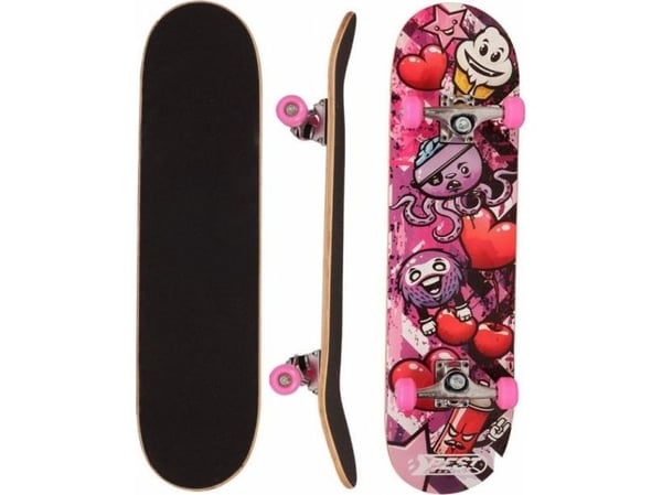 Best Sporting skateboard i tre OCOTOPUS PINK
