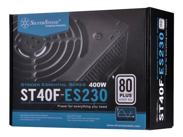 Silverstone ST40F-ES230, 400 W, 180 - 264 V, 47 - 63 Hz, 3 A, Aktiv, 100 W