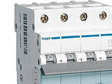 HAGER Automatisk säkring C 16A, 3-polig + zeroC-karaktäristik6kA kortslutningskapacitet400V AC, 72 mm bred
