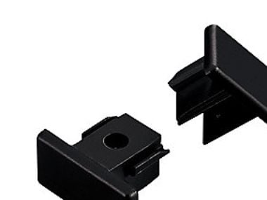Ändstycke svart Square 1F - 230V