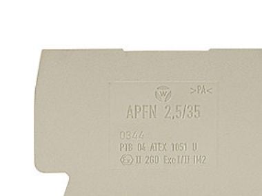 Päätylevy Apfn 2.5/35 harmaa -