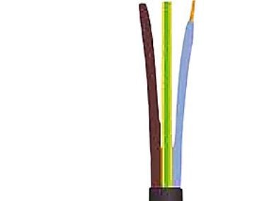 Plastkappeledning PKAJ 3G1 sort Rg50 - (50 metriä)