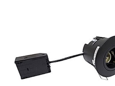 NORDTRONIC Uni Install G2, GU10, pyöreä, mattamusta, sisä- ja ulkokäyttöön