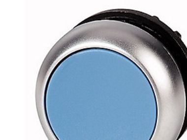 Eaton 216600, Knap, Blå, Krom, Plast, IP66, IP67, IP69, 29,7 mm, 29 mm, 29 mm