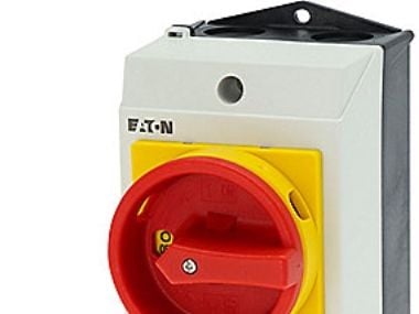 Eaton P1-25/I2/SVB, Vipukytkin, 3P, Punainen, Valkoinen, Keltainen, IP65, 100 mm, 115 mm