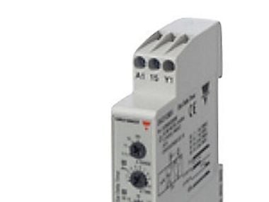 CARLO GAVAZZI Aikarele tähti/kolmio, 1CO, jännite 24-250V AC/DC, säätöalue: tähti 0,1-600sek, tähti-kolmio 50-130msec W:17,5 mm