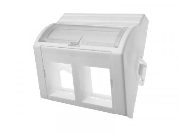 Alantec-sovitin 45x45 2xRJ45 (kupera kulma)