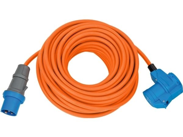 Brennenstuhl 1167650525, 25 m, Utomhus, IP44, Oljetålig, Blå, Orange, 230 V