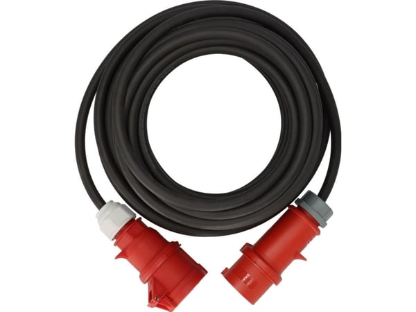 Brennenstuhl 1169390100, 10 m, Utomhus, IP44, Oljetålig, UV-beständig, Svart, Röd, 400 V