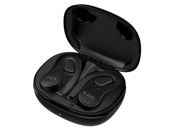 JVC HA-EC25T - Form - True wireless-hodetelefoner med mikrofon - i øret - over-øret-montering - Bluetooth