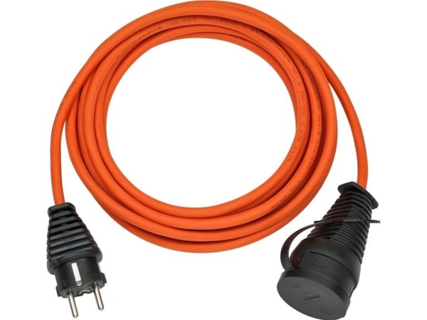 Brennenstuhl 1169960, 5 m, Ulkona, IP44, Öljynkestävä, UV-kestävä, musta, Oranssi, 230 V
