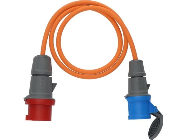 Brennenstuhl 1132970025, 1,5 m, Utomhus, IP44, Oljetålig, Blå, Grå, Orange, Röd, 400 V