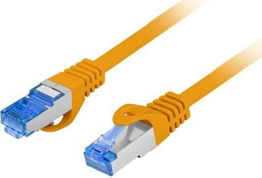 Lanberg - Koblingskabel - RJ-45 (hann) til RJ-45 (hann) - 25 cm - 6 mm - S/FTP - CAT 6a - halogenfri, formstøpt, uten hindringer, flertrådet - oran...