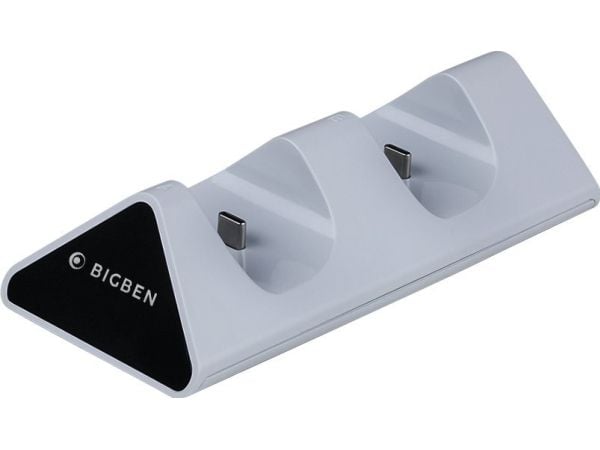 BIG BEN PS5DUALCHARGERV2, Dockningsstation, PlayStation 5, Svart, Vit, CE, 92 mm, 35 mm