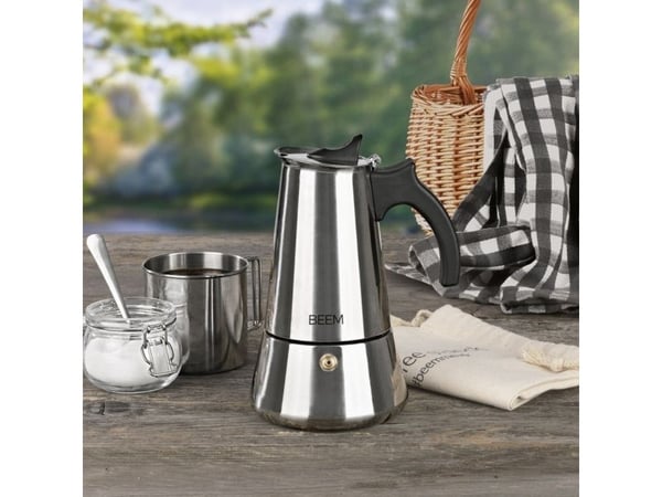 BEEM 7650, Mokkagryte, 0,3 l, Rustfritt stål, Rustfritt stål, 6 kopper, 1350 mm