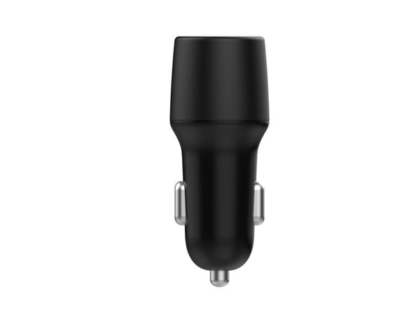 eSTUFF INFINITE - Bilstrømadapter - 38 watt - 3 A - QC 3.0, PD 2.0, Apple Fast Charge - 2 utgangskontakter (USB-type A, USB-C) - svart