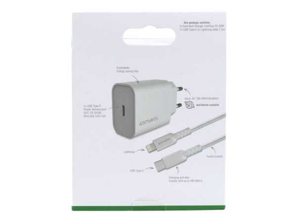 4smarts 4S465591, Sisätila, AC, 12 V, 1,5 m, Valkoinen