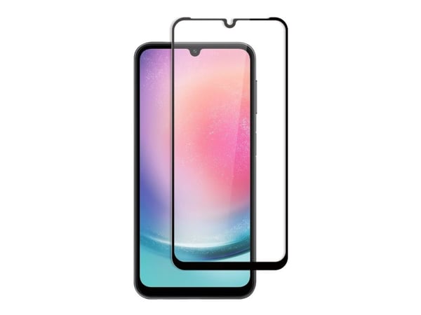 Screenor Premium Full Cover - Skjermbeskyttelse for mobiltelefon - glass - rammefarge svart - for Samsung Galaxy A25