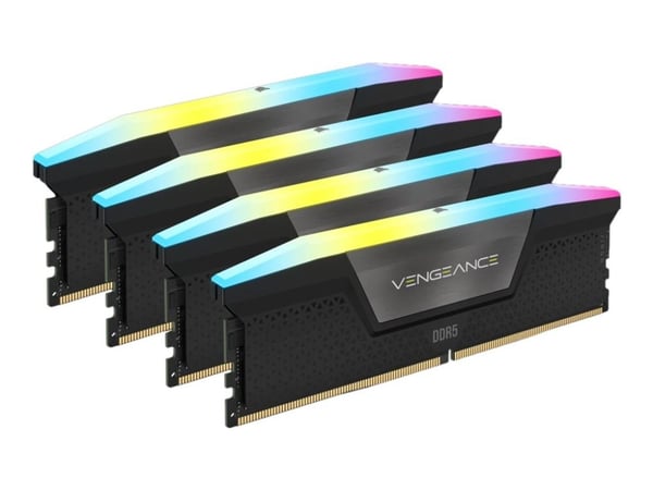 CORSAIR Vengeance RGB - DDR5 - sats - 128 GB: 4 x 32 GB - DIMM 288-pin - 5600 MHz / PC5-44800 - CL40 - 1.25 V - ej buffrad - svart