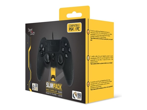 Steelplay Slim Pack - Gamepad - kabling - ibenholtsort - PC:lle, Sony PlayStation 3:lle, Sony PlayStation 4:lle