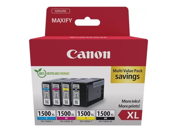 Canon 9182B010, Korkea (XL) värintuotto, musta, Syaani, Magenta, Keltainen, 4 kpl, Monipakkaus