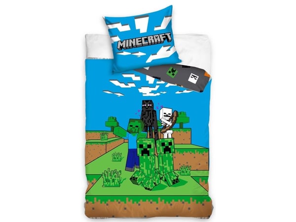 Minecraft Mobs Gamer Sengetøj - 100 procent bomuld