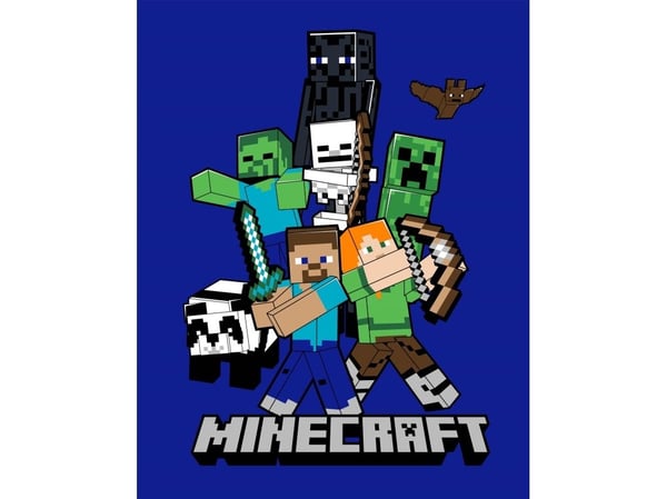 Minecraft Polar Fleece peitto lapsille - 110 x 140 cm