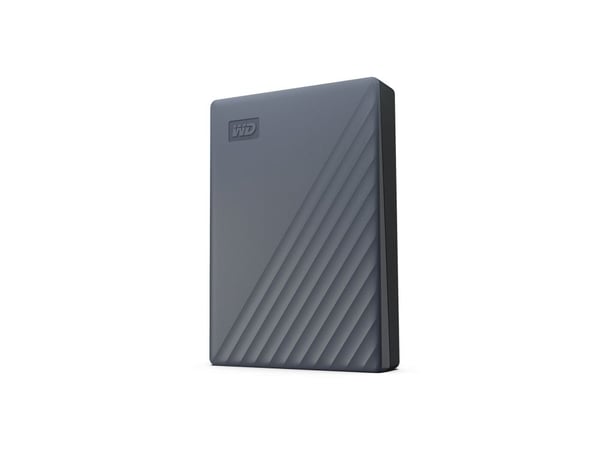 WD My Passport WDBRMD0050BGY-WESN - Hårddisk - krypterat - 5 TB - extern (portabel) - USB 3.2 Gen 1 - 256 bitars AES - silikongrå