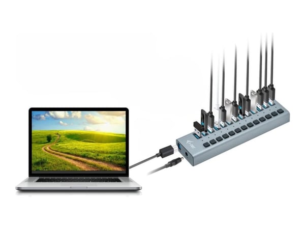 i-Tec USB 3.0 Charging HUB 13 port + Power Adapter 60 W - Hubb - 13 x SuperSpeed USB 3.0 - skrivbordsmodell
