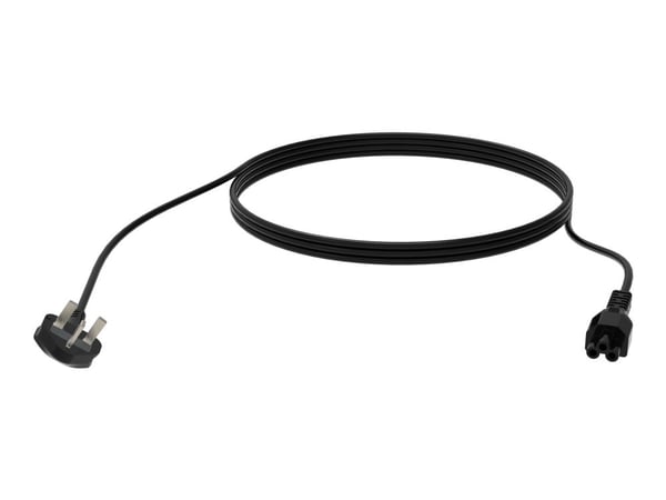 Vision - Verkkokaapeli - BS 1363 - IEC 60320 C5 - 250 V - 13 A - 3 m - säikeisjohto - musta - Iso-Britannia