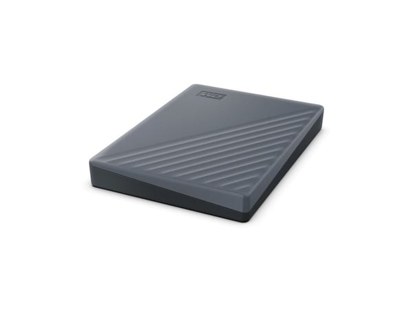WD My Passport WDBWML0020BGY - Harddisk - kryptert - 2 TB - ekstern (bærbar) - USB 3.2 Gen 1 (USB-C kontakt) - 256-bit AES - silikongrå